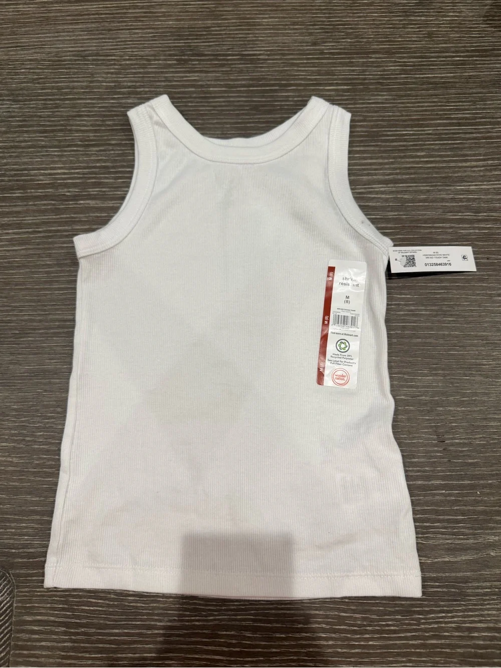 New size Medium 8 Wonder Nation white Ribbed Tank Top